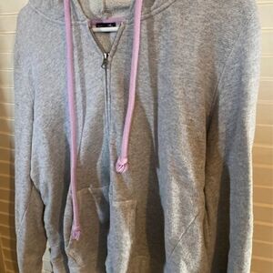 Cozy Zoe Full zip hooded jacket front pocket,. features rabbit ears and a bow